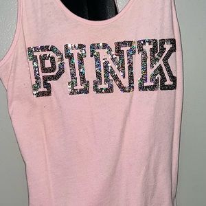 Victorias Secret Pink bling racerback tank